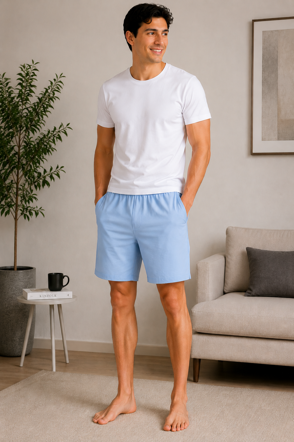 the essential men lounge shorts | arctic sky the essential men lounge shorts | arctic sky