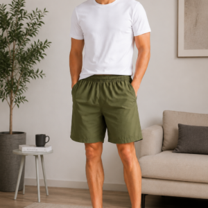 the essential men lounge shorts | military moss