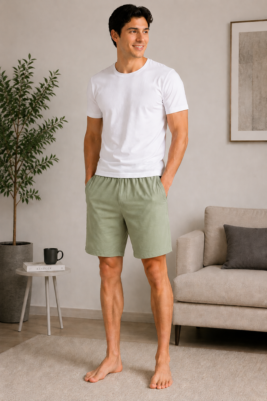 the essential men lounge shorts | sage mist the essential men lounge shorts | sage mist